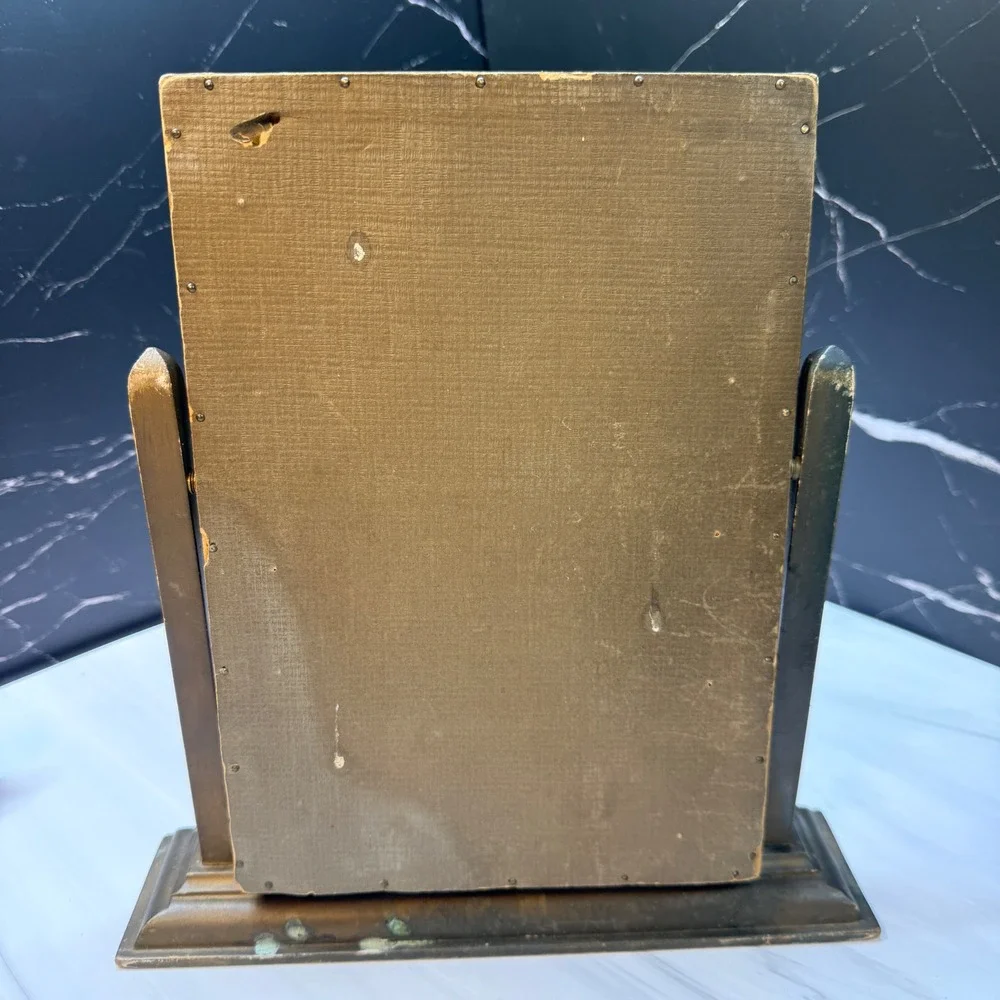 Antique 1920s Art Deco Swing Tilt Portrait Picture Frame Photo Wood Art Deco